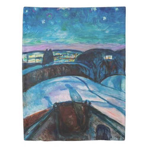 Edvard Munch _ Starry Night 1922 Duvet Cover