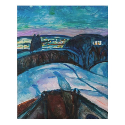 Edvard Munch _ Starry Night 1922 Faux Canvas Print