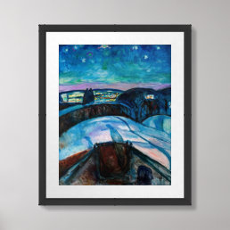 Edvard Munch - Starry Night 1922 Framed Art