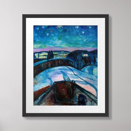 Edvard Munch _ Starry Night 1922 Framed Art