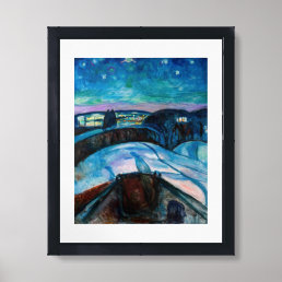 Edvard Munch - Starry Night 1922 Framed Art
