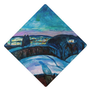 Edvard Munch - Starry Night 1922 Graduation Cap Topper