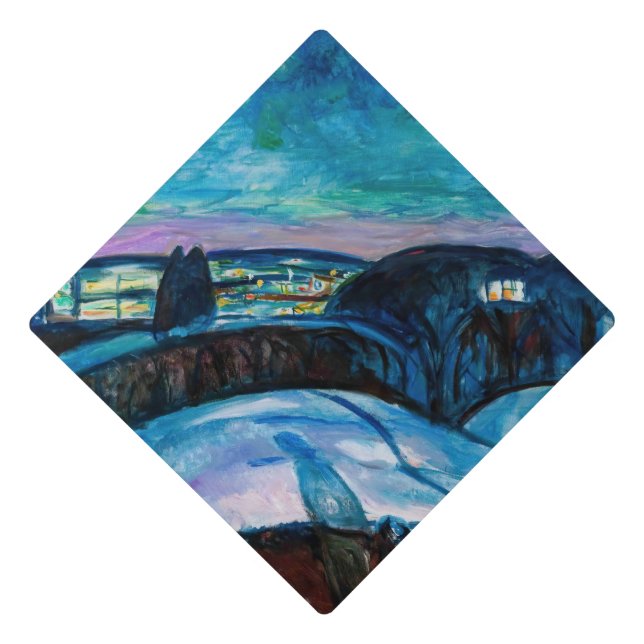 Edvard Munch - Starry Night 1922 Graduation Cap Topper (Front)
