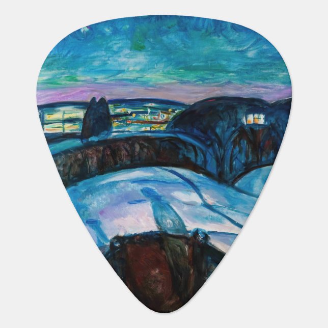 Edvard Munch - Starry Night 1922 Guitar Pick (Front)