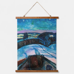 Edvard Munch - Starry Night 1922 Hanging Tapestry