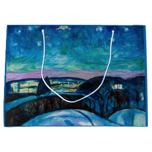 Edvard Munch - Starry Night 1922 Large Gift Bag