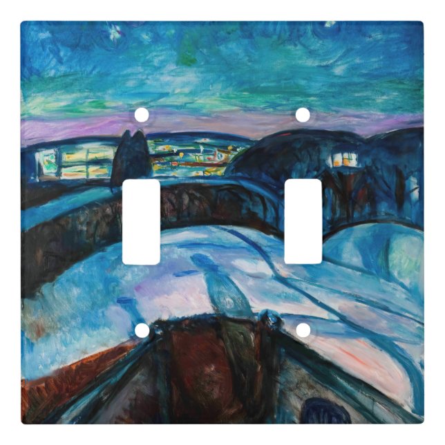 Edvard Munch - Starry Night 1922 Light Switch Cover (Front)