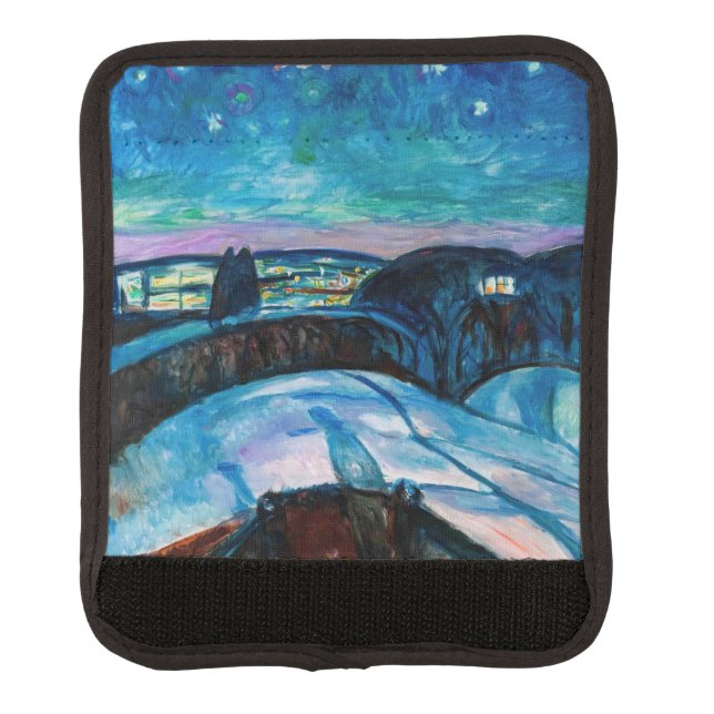 Edvard Munch - Starry Night 1922 Luggage Handle Wrap (Front)