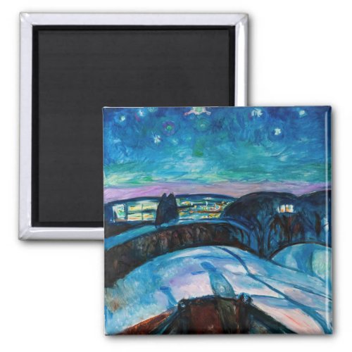 Edvard Munch _ Starry Night 1922 Magnet