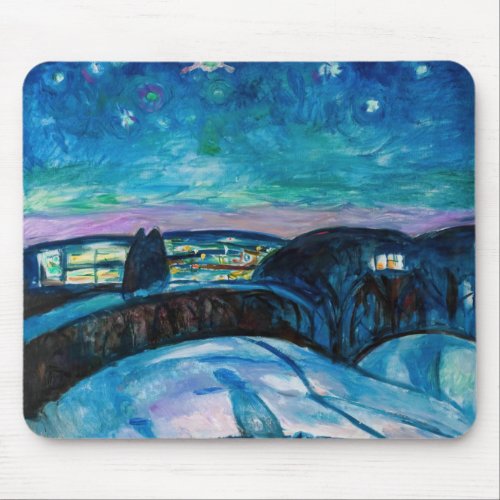 Edvard Munch _ Starry Night 1922 Mouse Pad