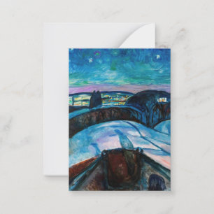Edvard Munch - Starry Night 1922 Note Card