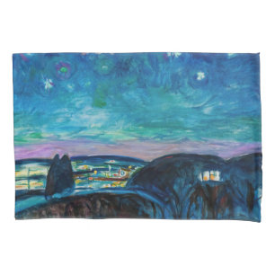 Edvard Munch - Starry Night 1922 Pillow Case