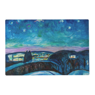 Edvard Munch - Starry Night 1922 Placemat