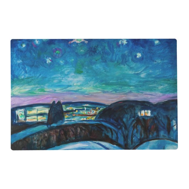 Edvard Munch - Starry Night 1922 Placemat (Front)