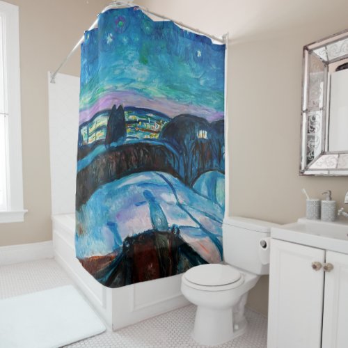 Edvard Munch _ Starry Night 1922 Shower Curtain