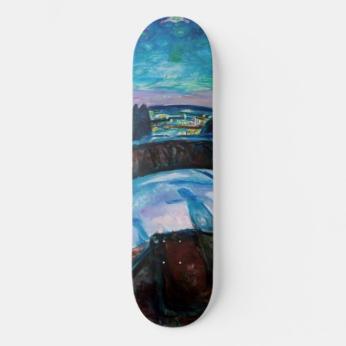 Edvard Munch _ Starry Night 1922 Skateboard