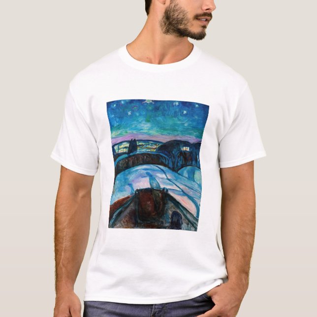 Edvard Munch - Starry Night 1922 T-Shirt (Front)