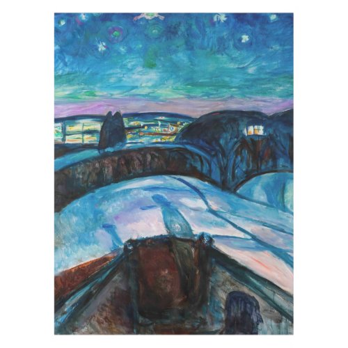 Edvard Munch _ Starry Night 1922 Tablecloth