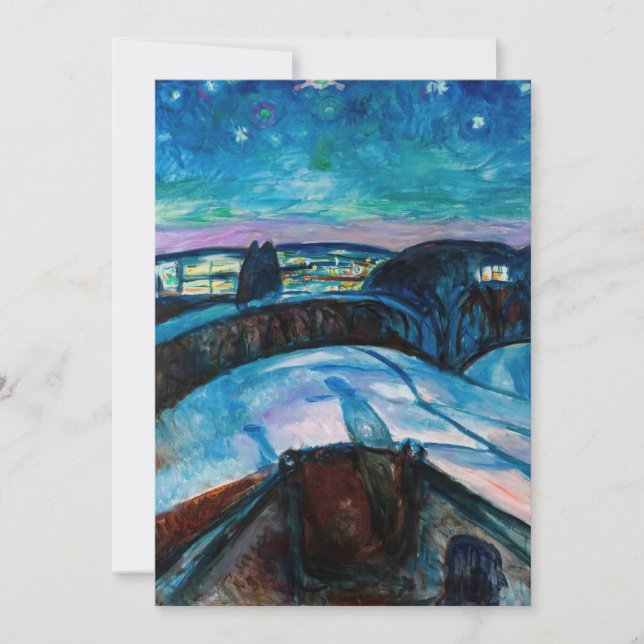 Edvard Munch - Starry Night 1922 Thank You Card (Front)
