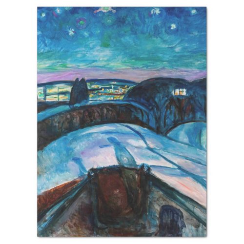 Edvard Munch _ Starry Night 1922 Tissue Paper