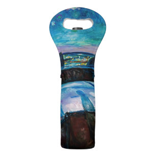 Edvard Munch - Starry Night 1922 Wine Bag