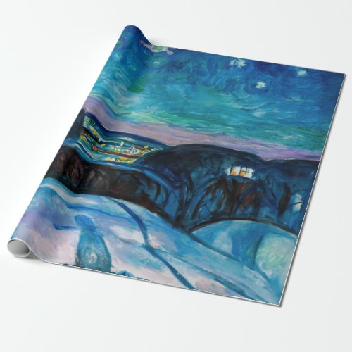 Edvard Munch _ Starry Night 1922 Wrapping Paper