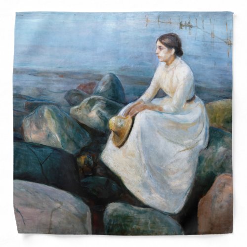 Edvard Munch _ Summer Night Inger on the Beach Bandana