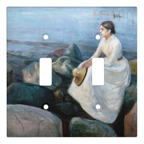 Edvard Munch _ Summer Night Inger on the Beach Light Switch Cover