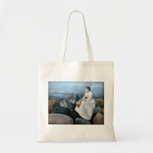 Edvard Munch _ Summer Night Inger on the Beach Tote Bag