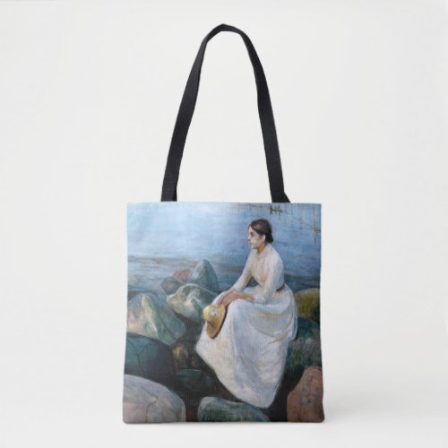 Edvard Munch _ Summer Night Inger on the Beach Tote Bag