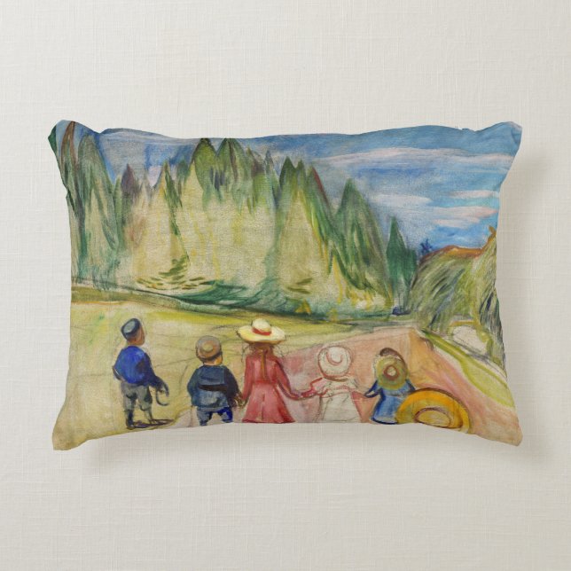 Edvard Munch - The Fairytale Forest Accent Pillow (Front)