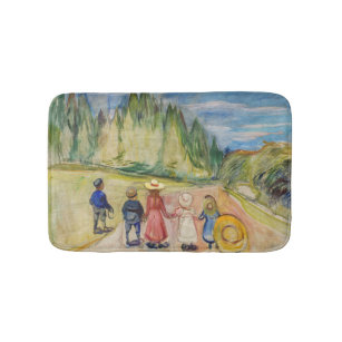 Edvard Munch - The Fairytale Forest Bath Mat