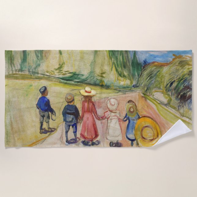 Edvard Munch - The Fairytale Forest Beach Towel (Front)