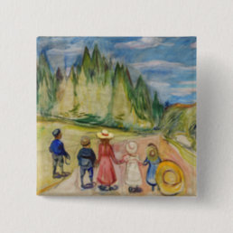 Edvard Munch - The Fairytale Forest Button