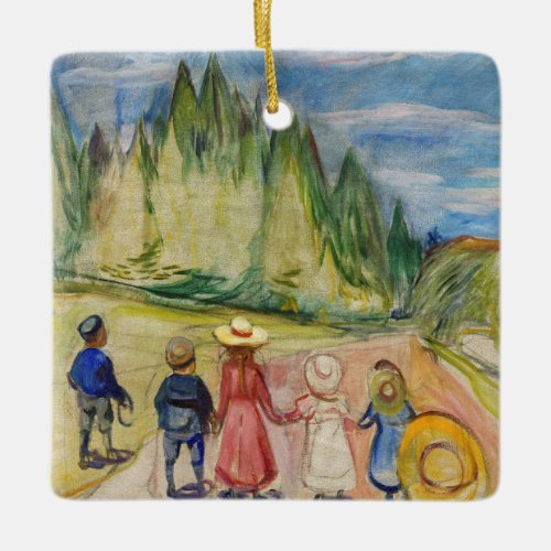 Edvard Munch _ The Fairytale Forest Ceramic Ornament