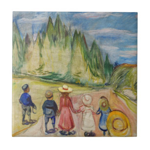 Edvard Munch - The Fairytale Forest Ceramic Tile