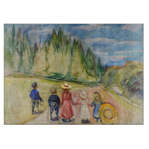 Edvard Munch _ The Fairytale Forest Cutting Board