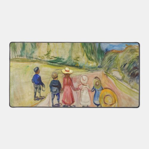 Edvard Munch _ The Fairytale Forest Desk Mat