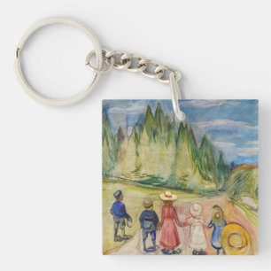 Edvard Munch - The Fairytale Forest Keychain