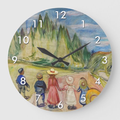 Edvard Munch _ The Fairytale Forest Large Clock