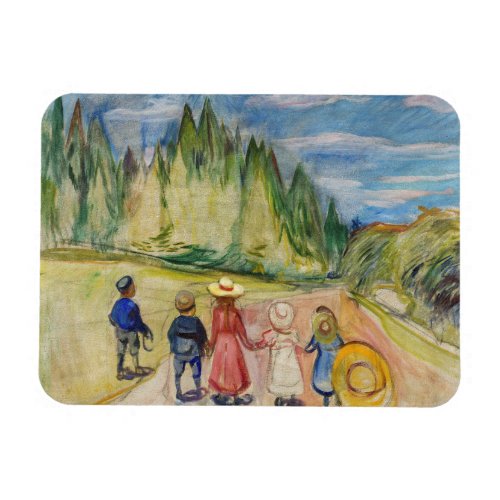 Edvard Munch _ The Fairytale Forest Magnet