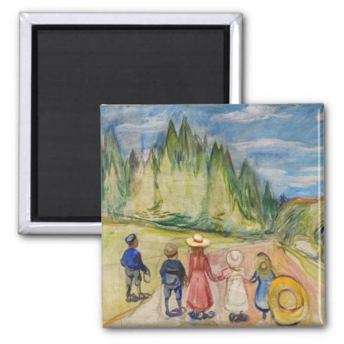 Edvard Munch _ The Fairytale Forest Magnet