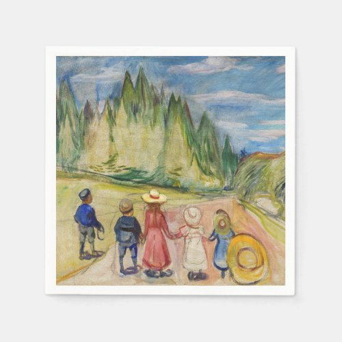 Edvard Munch _ The Fairytale Forest Napkins
