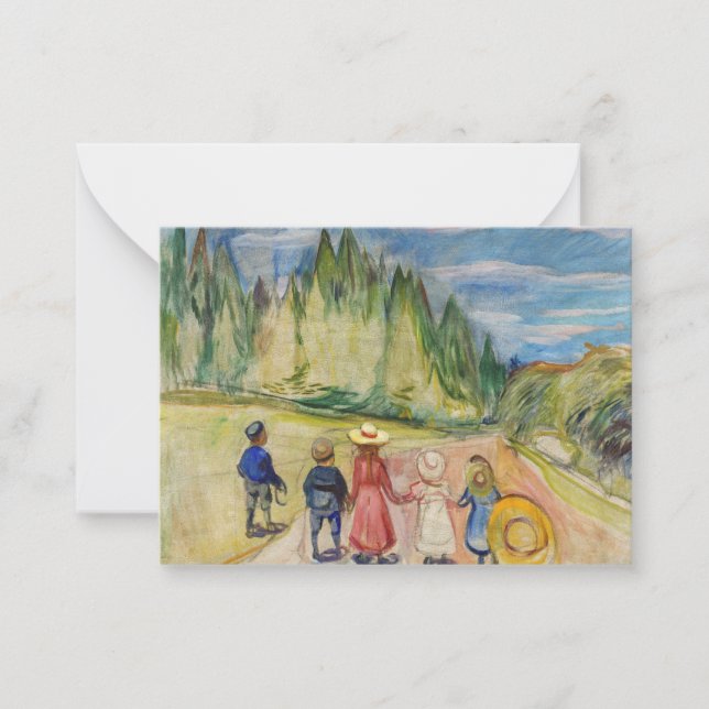 Edvard Munch - The Fairytale Forest Note Card (Front)