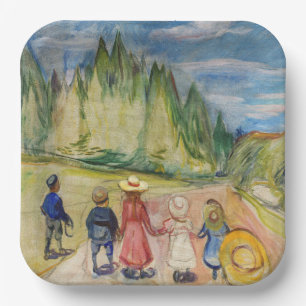 Edvard Munch - The Fairytale Forest Paper Plates