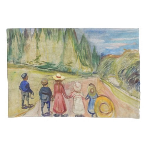 Edvard Munch _ The Fairytale Forest Pillow Case