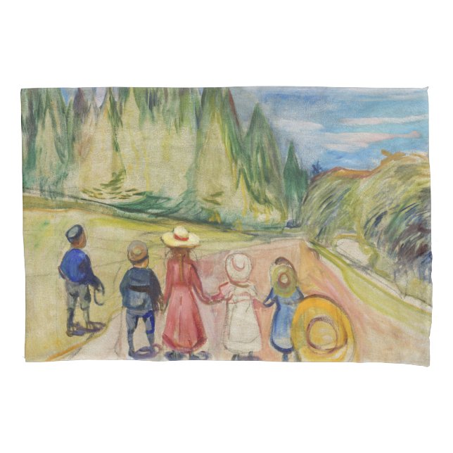 Edvard Munch - The Fairytale Forest Pillow Case (Front)