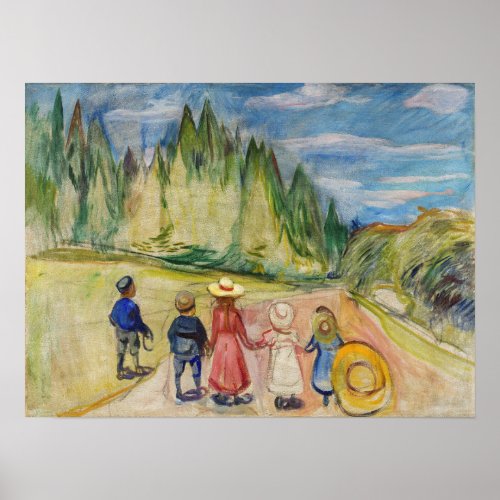 Edvard Munch _ The Fairytale Forest Poster
