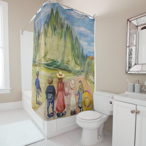 Edvard Munch _ The Fairytale Forest Shower Curtain