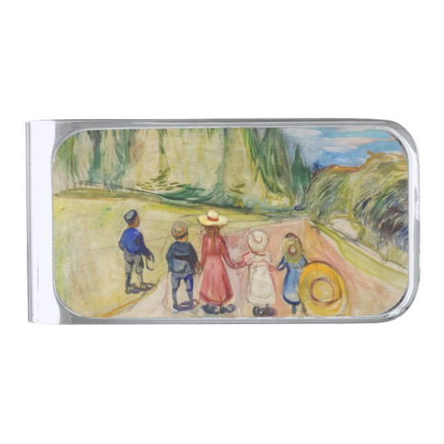 Edvard Munch - The Fairytale Forest Silver Finish Money Clip (Front)